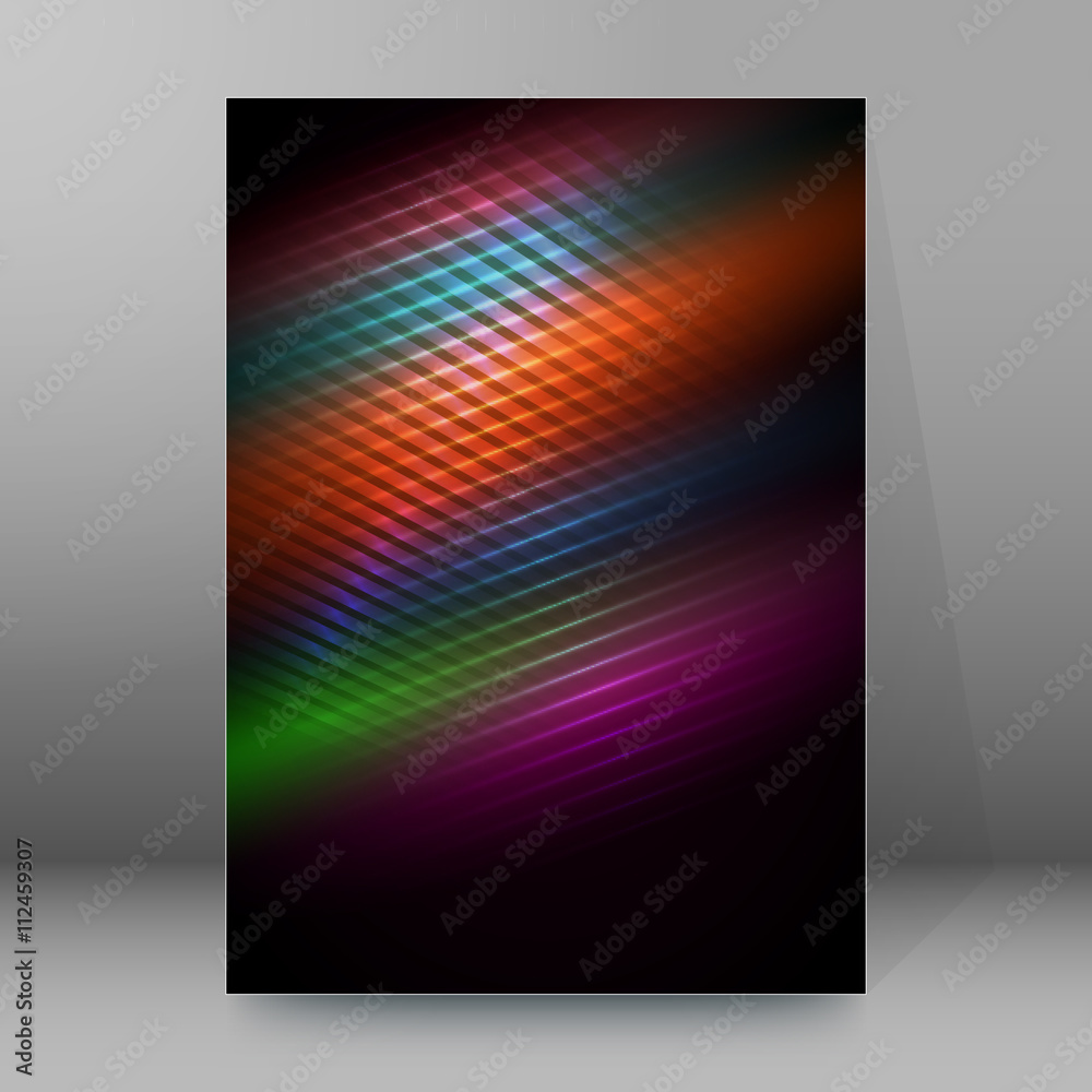 brochure cover template vertical format glowing background24