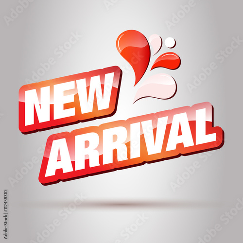 New Arrival. New arrival label. New Collection.