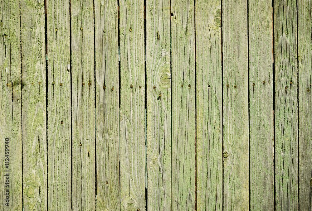 Texture of a green wooden boards Texture of a green wooden boards