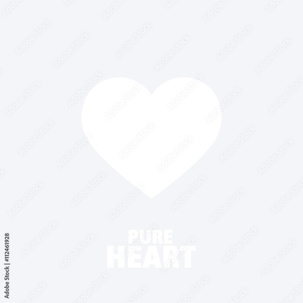 Pure Heart - graphic design element. Heart image.