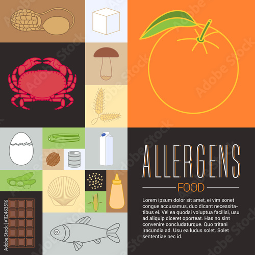 Vector design element for food allergen related