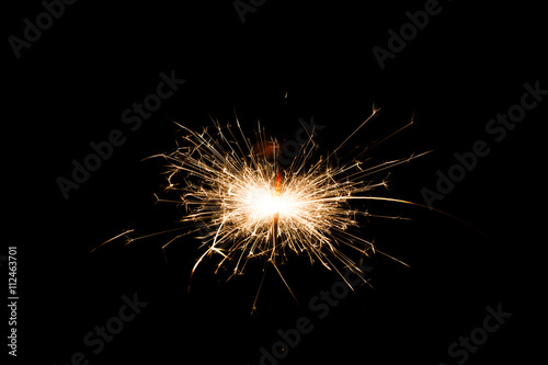 party firework sparkler on black background