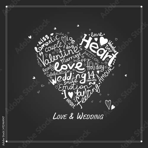 Valentine heart sketch for your design