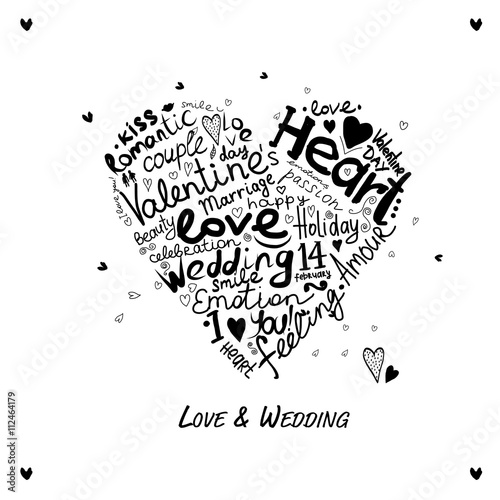 Valentine heart sketch for your design