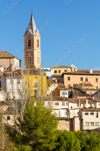 Typical streets and buildings of the famous city of Cuenca, Spain