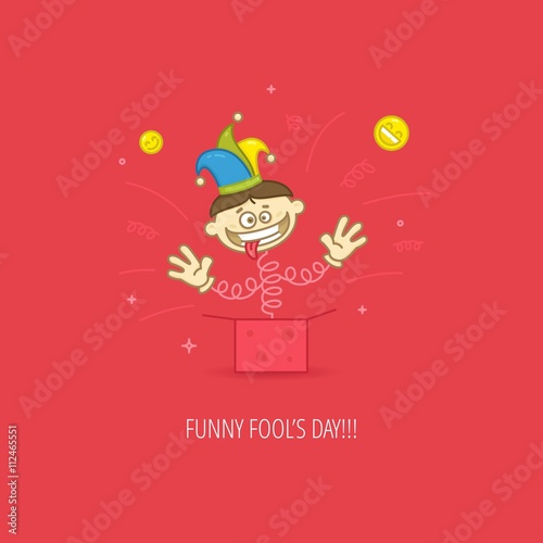 Modern vector April Fool's Day design concept