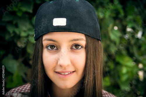 the beautiful girl in a cap © Serhii Siedykh