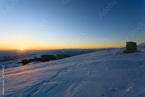 Winter panorama from Monte Grappa, Italy