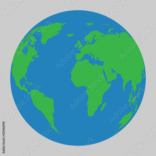 Fototapeta Naklejka Na Ścianę i Meble -  Vector planet Earth icon