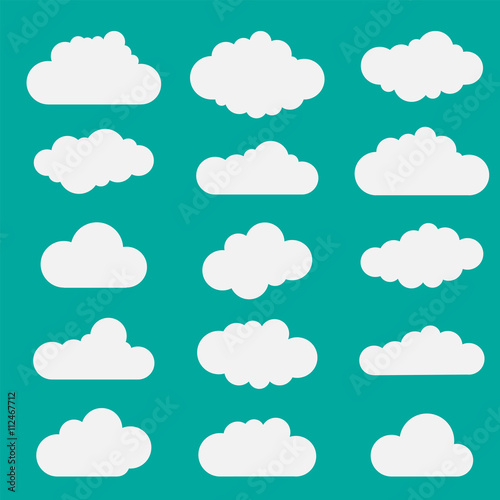 Collection of cloud icons