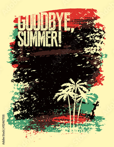 Summer typographic grunge retro poster design. Vector illustration.