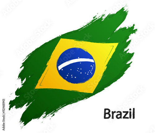 Flag of Brazil grunge