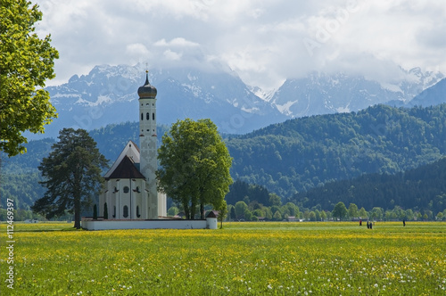 Scenic mountain landscape in the Bavarian Alps