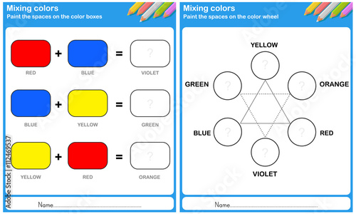 Mixing color - paint the space on the color wheel