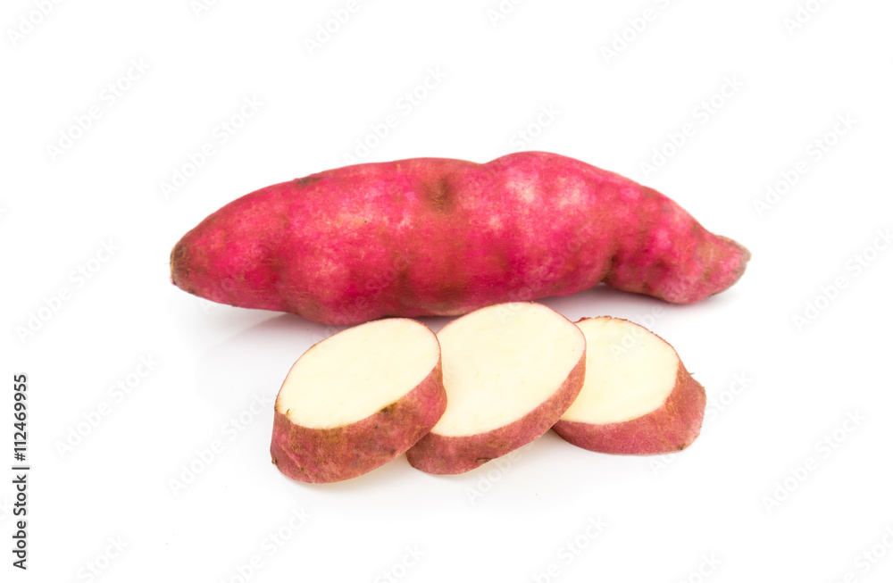 Sweet potato on white background Sweet potato on white background