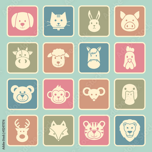 animal face set