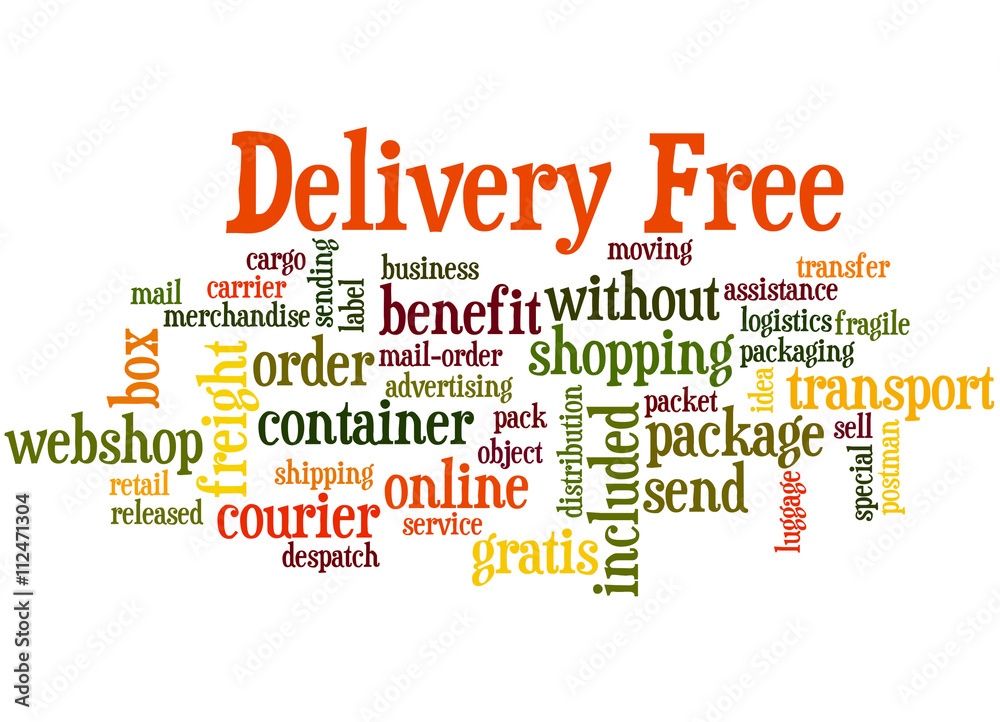 Fototapeta premium Delivery Free, word cloud concept 8