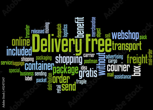 Delivery Free  word cloud concept
