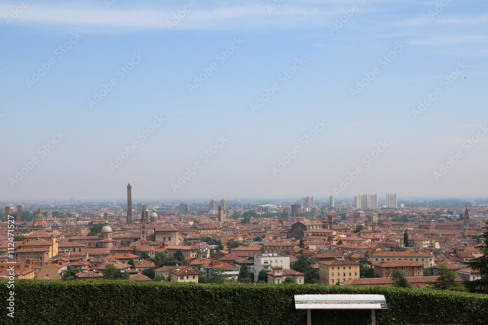 Looking to Bologna from San Michele in Bosco, Italy