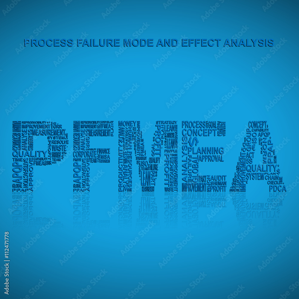 Process failure mode and effect analysis typography background Stock ...