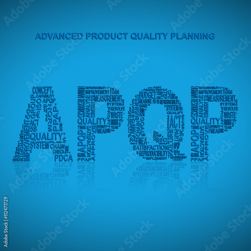 Advanced product quality planning typography background