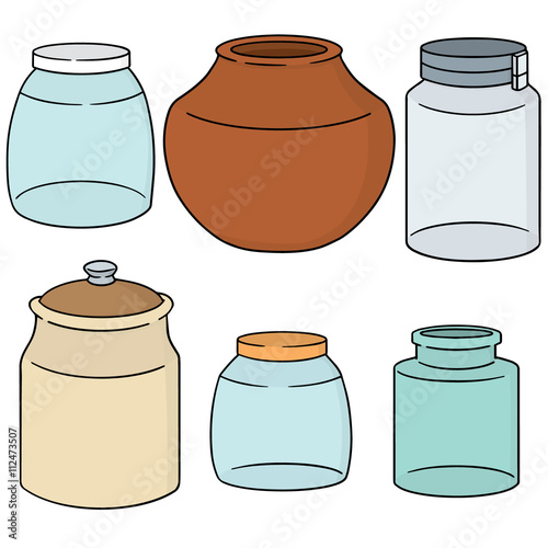 vector set of jar