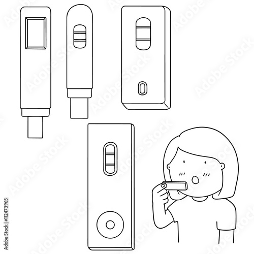 vector set of pregnancy test
