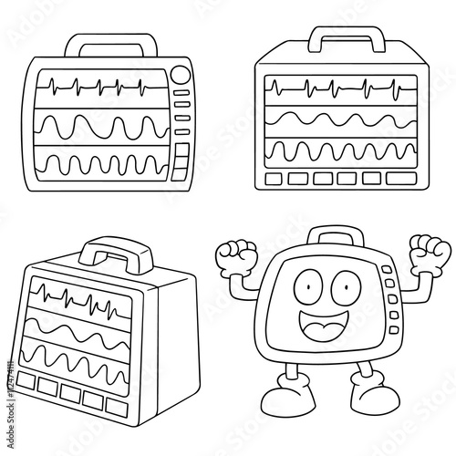 vector set of vital sign monitor