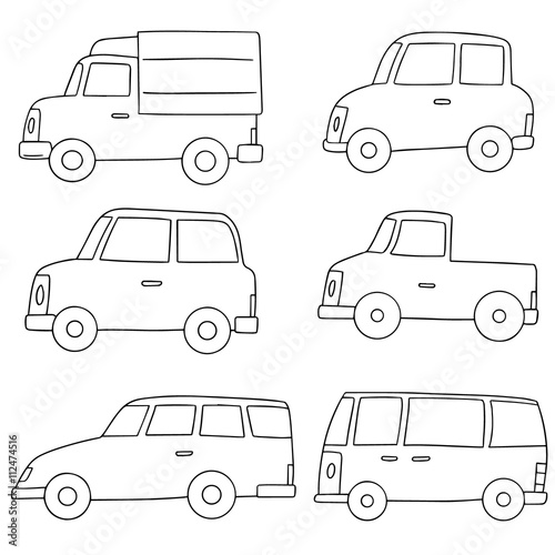 Fototapeta vector set of car