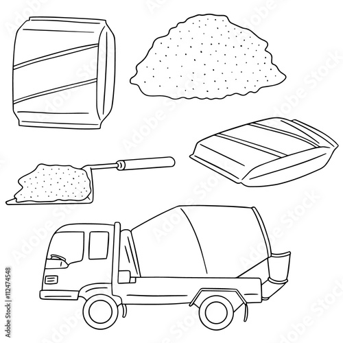 vector set of cement