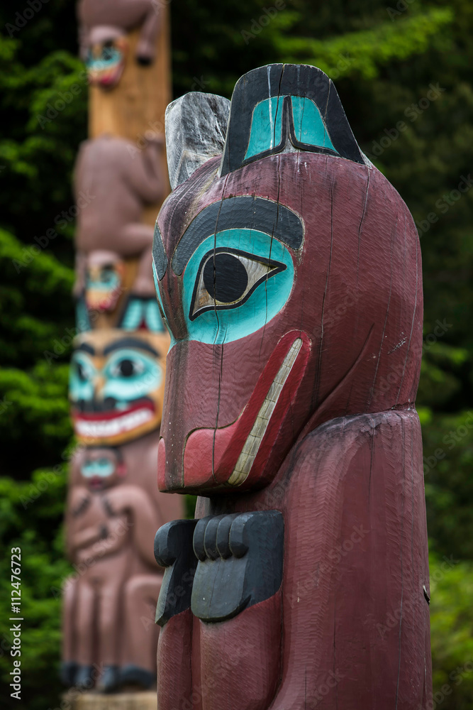 Wolf Sentry Pole at Saxman Village Wolf Sentry Pole at Saxman Village