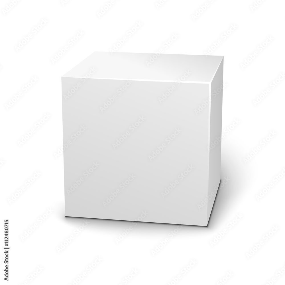 Blank 3D box on white background with shadow Blank 3D box on white background with shadow