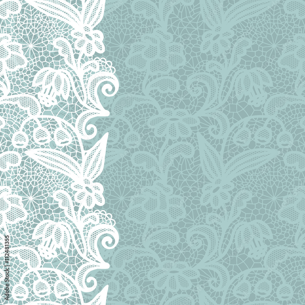 Obraz premium Seamless lace border. Invitation card.