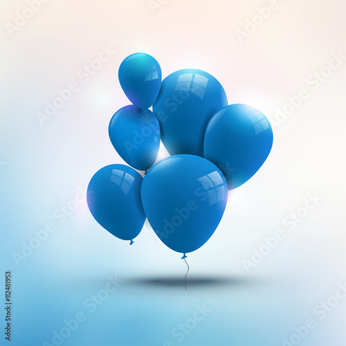 Composition of red ballons, greeting and holiday concept