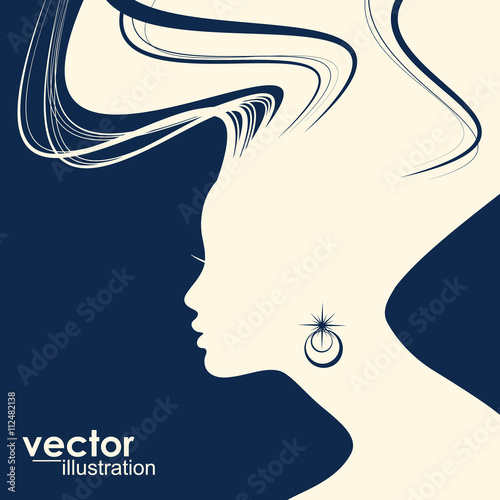 Woman Hair style Silhouette