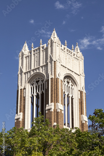 The bell tower of First United Methodist Church in Dallas