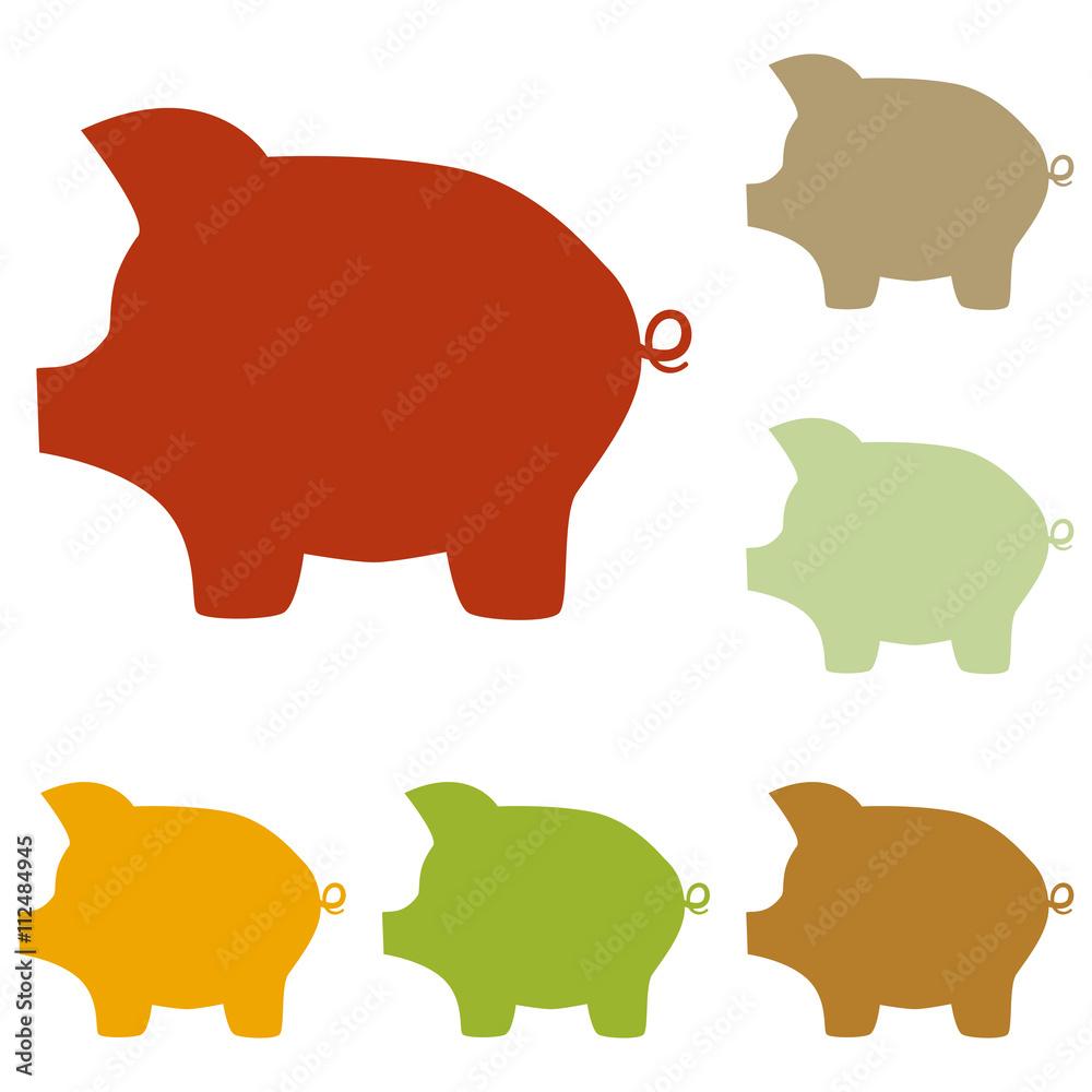 Fototapeta premium Pig money bank sign
