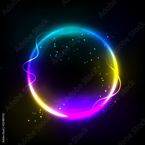 Colorful glowing circle background