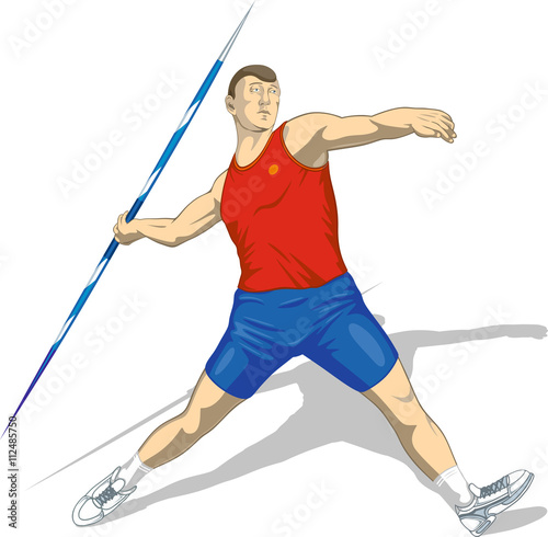 sportsman with a spear