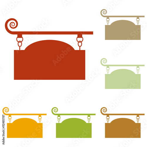 Wrought iron sign for old-fashioned design
