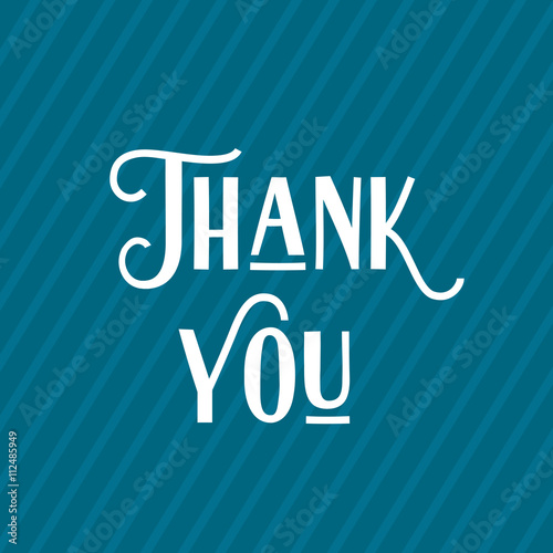 Thank you phrase. Vector lettering