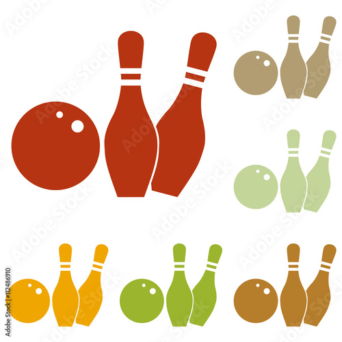 Bowling sign illustration