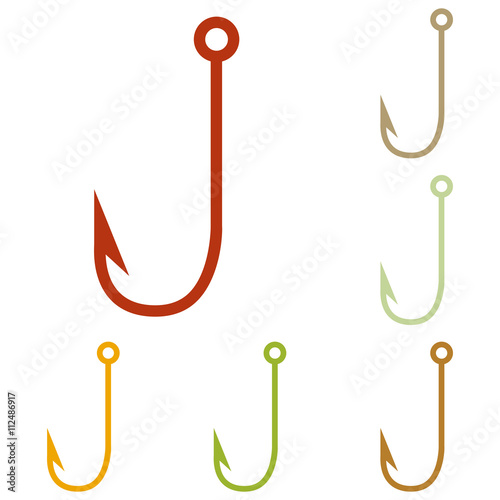 Fishing Hook sign illustration