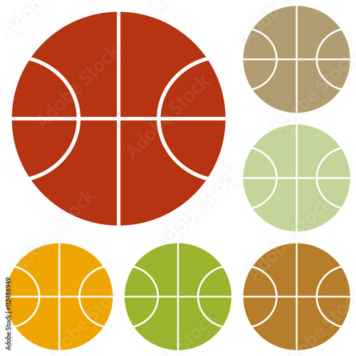 Basketball ball sign illustration