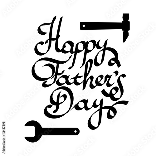 Happy father day Lettering vector illustration