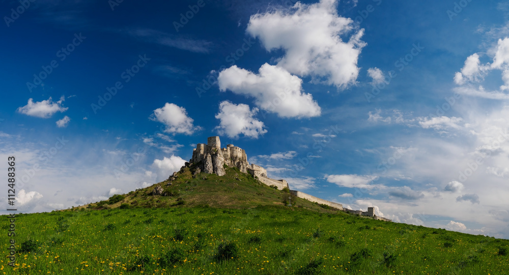 Spisski Hrad with blue sky Spisski Hrad with blue sky