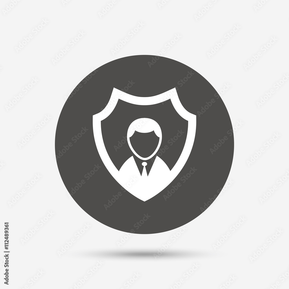 Security agency icon. Shield protection symbol. Security agency icon. Shield protection symbol.
