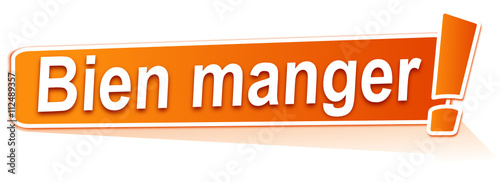 bien manger sur étiquette orange