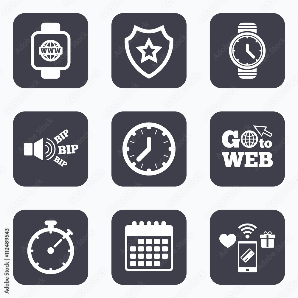 Smart watch. Mechanical clock time and timer. Smart watch. Mechanical clock time and timer.