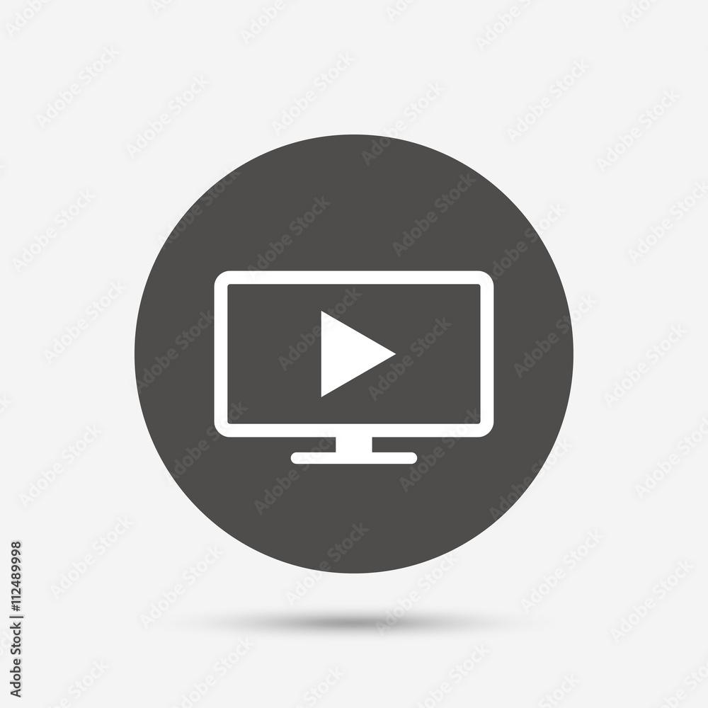 Widescreen TV mode sign icon. Television set. Widescreen TV mode sign icon. Television set.